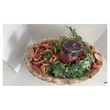 Clay candle decor 7x16x12