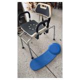 Pelegon shower transfer bench adjustable and slide transfer bench both like new