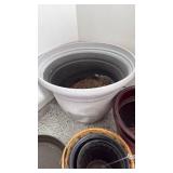 Composite pots largest 17x22 dia , saucer and more