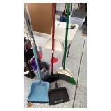2 Libman brooms, dust pans and more