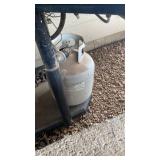 CharBroil gas grill with tank - under deck