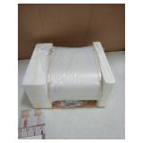 USumkky 20.5" White Modern Ceramic Bedside Lamp Set of 2 for Bedroom Decor Farmhouse Table Lamp for Living Room Office Dorm