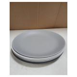 US Acrylic Everest Ultra-Durable Plastic 10 inch Dinner Plates in Grey Stone | Set of 6 Reusable, BPA-Free, Made in the USA, Dishwasher Safe Dinnerware