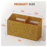 BEYGORM Magnetic Dry Erase Marker Holder for Whiteboard,Non-slip Acrylic Magnet Pen Holder for Fridge Refrigerator,Locker Organizer for Work,Locker Accessories,Pencil Cup for Desk(Gold)