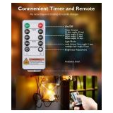 Homemory 12pcs Remote Timer LED Tea Lights Candles, 400+Hours Flickering Flameless Battery Votive Tealights for Tabletop Lighting, Centerpieces Decor, Holiday, Ivory Base