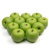 WsCrofts 12Pcs Artificial Apples, Fake Fruit Faux Apples for Home Kitchen Table Fruit Bowl Decor, Holiday Decorations, Photography Props (Green)