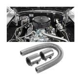 BELOMI 24\" Stainless Steel Radiator Hose, Stainless Steel Engine Cooling Water Hose Kit, Flexible Coolant Water Hose, Universal Water Hoses Adapter with Chrome Cap Clamp