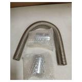 BELOMI 24\" Stainless Steel Radiator Hose, Stainless Steel Engine Cooling Water Hose Kit, Flexible Coolant Water Hose, Universal Water Hoses Adapter with Chrome Cap Clamp