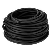 100 ft Latex Rubber Tubing 3/8 inch OD 1/4 inch ID Multicolor Natural Latex Tube Surgical Tubing Sling Rubber Band Fitness Hose, 1 Continuous Piece(Black)