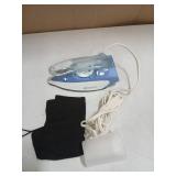 IRONDAY 1100W Mini Travel Iron with Steam for Clothes with Dual Voltage, 2.7oz Water Tank,Temperature Control, Non-Stick Soleplate, Folding Handle,Portable Small Iron for Sewing,Quilting and Handcraft