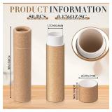 Fuyoooo 27 Pcs 5g Paperboard Lip Balm Tubes Empty Cardboard Lipstick Tubes Deodorant Sticks Empty Refillable Gloss Perfume Container for DIY for Lipstick Deodorant Solid Perfume (Cowhide Color)