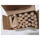 Fuyoooo 27 Pcs 5g Paperboard Lip Balm Tubes Empty Cardboard Lipstick Tubes Deodorant Sticks Empty Refillable Gloss Perfume Container for DIY for Lipstick Deodorant Solid Perfume (Cowhide Color)