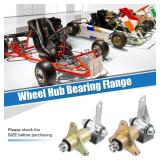 Uxcell Wheel Hub Bearing Flange for 6" Tires 17mm 3 Stud Front Wheel Hubs Flange for ATV