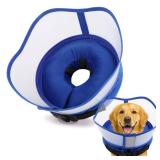 Soft Dog Cone Collar, Inflatable Cones Alternative After Surgery for Large/Medium/Small Dogs to Stop Licking, XL Elizabethan Neck Ecollars of Shame with Anti-Lick Shield, Comfy Pillow Recovery