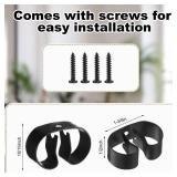 Zonon 8 Pcs Black Spring Clip Wall Mounted Gripper Clip with Screws Holds 3/8-5/8 Inch Diameter Tool Holder for Wall, Truck, Garden, Gripper Clips