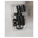 Zonon 8 Pcs Black Spring Clip Wall Mounted Gripper Clip with Screws Holds 3/8-5/8 Inch Diameter Tool Holder for Wall, Truck, Garden, Gripper Clips