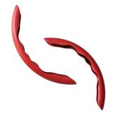 Car Interior Accessories Butterfly Steering Wheel Cover Car Carbon Fiber Anti-Skid Steering Wheel Cover (Red)