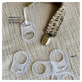 4 Pack Clean Pacifier Clip Silicone Adapter Holder Rings for Pacifier (Food Grade, Clear)