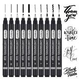 PANDAFLY Calligraphy Pen, 10 Size Calligraphy Pens for Writing, Brush Pens Calligraphy Set for Beginners, Hand Lettering Pen for Art Drawing, Sketching, Scrapbooking
