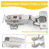 Onemake 5 Pack Soft Close Motion Damper Mechanism for Full Overlay Hinges, Smooth Slow Straight-Arm, Clip Top Retrofitting Attachment, Cabinet Door Concealed Replacement Hardware Accessories