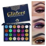 Aolailiya 24 Color Pressed Glitter Eyeshadow Palette - Mineral Ultra Shimmer Makeup Palette Eye Shadow Powder Long Lasting Waterproof