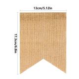 Yoodelife DIY Burlap Banner, DIY Party Decor Blank Swallowtail Flag for Birthday Wedding Party Baby Shower Graduation Holidays Camping Easter Christmas New Year Decorations