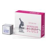 Vabiooth Rounded Edge Microscope Slides Kit, 50 Pcs Pre-Cleaned Blank Microscope Slides and 100 Pcs 22x22mm Square Coverslips Cover Glass for Monocular Binocular Trinocular Microscopes