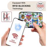 ELFISH Mini RFID Aluminum Wallet Credit Cards Holder Business Card Case Metal ID Case for Men Women (Owl)