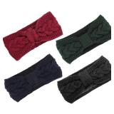 AQOKKA Knit Winter Headbands for Women Fuzzy Wool Fleece Lined Ear Warmers Elastic Turban Crocheted Head Wrap Winter Accessories for Women Cold Weather