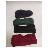 AQOKKA Knit Winter Headbands for Women Fuzzy Wool Fleece Lined Ear Warmers Elastic Turban Crocheted Head Wrap Winter Accessories for Women Cold Weather