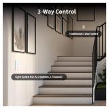 Aqara Smart Light Switch H2 (2-in-1 Neutral, 2 Buttons, 2 Channels), Thread/Zigbee Protocol, Wall Switch for Smart Home, Supports Apple Home, Google, Alexa, Matter Over Thread