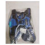 Eagloo Dog Harness for Large Dogs, No Pull Service Vest with Reflective Strips and Control Handle, Adjustable and Comfortable for Walking, No Choke Pet Harness with 2 Metal Rings, Blue, L