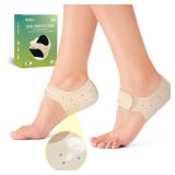 Heel Protectors Cups for Plantar Fasciitis - Welnove Heel Cups for Women Men Heels Spur Pain Relief - Heel Inserts Pads for Achilles Tendonitis Dry Cracked Heel Support Cushion (Size: W 4.5-9 / M 5-8)