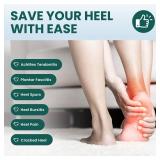 Heel Protectors Cups for Plantar Fasciitis - Welnove Heel Cups for Women Men Heels Spur Pain Relief - Heel Inserts Pads for Achilles Tendonitis Dry Cracked Heel Support Cushion (Size: W 4.5-9 / M 5-8)