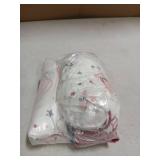 FIEMOL Baby Mini Crib Sheets Girl, Portable 38x26 Pack and Play Sheets Fitted for Playard and Pack N Play Mattress, 3-Pack Soft Microfiber Pink Rainbow