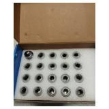 M12x1.5 Lug Nuts Factory Wheel Lug Nuts Set of 20 for 2006-2019 Fusion, 2000-2019 Focus, 2001-2019 Escape Chrome Stock Chrome Closed End