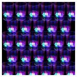 96 Pieces Light up Shot Glasses Party Favors for Adults, LED Flash Light up Drinking Cups Plastic Blinking Barware, Glow in the Dark Party Supplies for Night Club Bar Graduation Birthday Wedding Disco