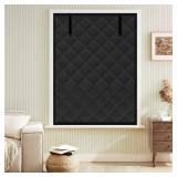 Winter Insulated Window Curtain 47"x63", Oxford Cloth Thermal Insulated Window Cover with Buckles,Heavy Duty Window Insulation Kit Fits Windows up to 46"x62",Black