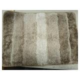COSY HOMEER Bathroom Rugs 24"x17", Ultra Soft Absorbent Bath Mat with Non-Slip TPR Backing, Machine Washable Shaggy Rug for Bathroom Floor, Beige
