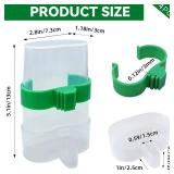 Bird Water Dispenser Parrot Water Feeder Bird Seed Container for Cage Parakeet Waterer Cage Accessories Automatic Feeding for Finch Lovebird Canary Small Birds(4Pcs)