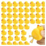 Rubber Duck Bath Toys , 50Pack Mini Rubber Ducks Bulk Float Duck Baby Bath Toy, Shower Birthday Party Favors Gift Classroom Summer Beach Pool Party Games