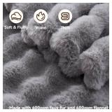 Anysay Faux Fur Throw Blanket, 1000GSM Fluffy Soft Bubble Blanket for Couch Bed, Cozy Plush Warm and Thick Blanket, Fuzzy Rabbit Throw for Living Room Bedroom 50