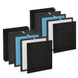 [2 SETS]10L Pro Replacement Filter Set Compatible with Okaysou Air Purifier Filters and Aiibot-A300, 5-Stage Airmax 10L Pro Filter, 2X H13 HEPA and 2X Carbon Filters 2X Sliver HEPA and 6X Pre-filter