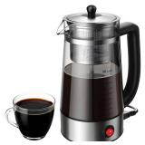 KIDISLE Percolator Coffee Pot Electric 10 Cup, Automatic Keep Warm, Stainless Steel Basket, Cool-Touch Handle