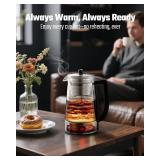 KIDISLE Percolator Coffee Pot Electric 10 Cup, Automatic Keep Warm, Stainless Steel Basket, Cool-Touch Handle