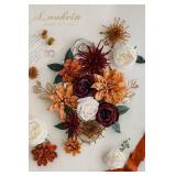 Lookein Artificial Flowers for DIY Wedding Decoration Bridal Bouquet Table Centerpieces Flower Garland Arch Flower Decoration Home Decor, Rustic Terracotta