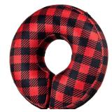 BENCMATE Inflatable Dog Cone Collar Alternative, Soft Dog Cone for Small Medium Large Dogs and Cats, Neck Recovery ECollar Donut Collar After Surgery (Medium, Plaid)