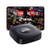 WhyBox Wireless Carplay Adapter with Netflix/YouTube Ai Box for iPhone & Android Auto Supports TF Card Plug & Play Car Play Video Entertainment Box Fits for OEM Wired CarPlay Cars