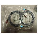 Msaose Braided Thunderbolt 4 Cable 5 FT 2 Pack Compatible, 40Gbps, 240W PD, 8K@60Hz / 4K@144Hz, Dual 4K for Mac mini M4 / M4 Pro, iPhone 17, MacBook Pro/Air, SSD, Docking, eGPU, XPS, USB4