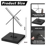 RattanView Artifact Display Stand Mask Display Holder Adjustable Metal Puppet Sculpture Stand for Figurines Ushabtis African Masks Pre Columbian(4x4x5 Inches)